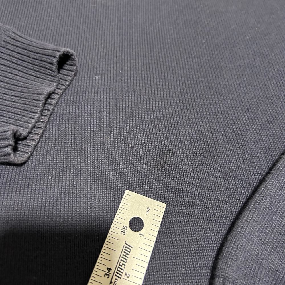 Duluth Trading Co Sweater Mens 2XL Navy Blue Cotton Blend Ribbed Crew Neck 1035 - Picture 5 of 8